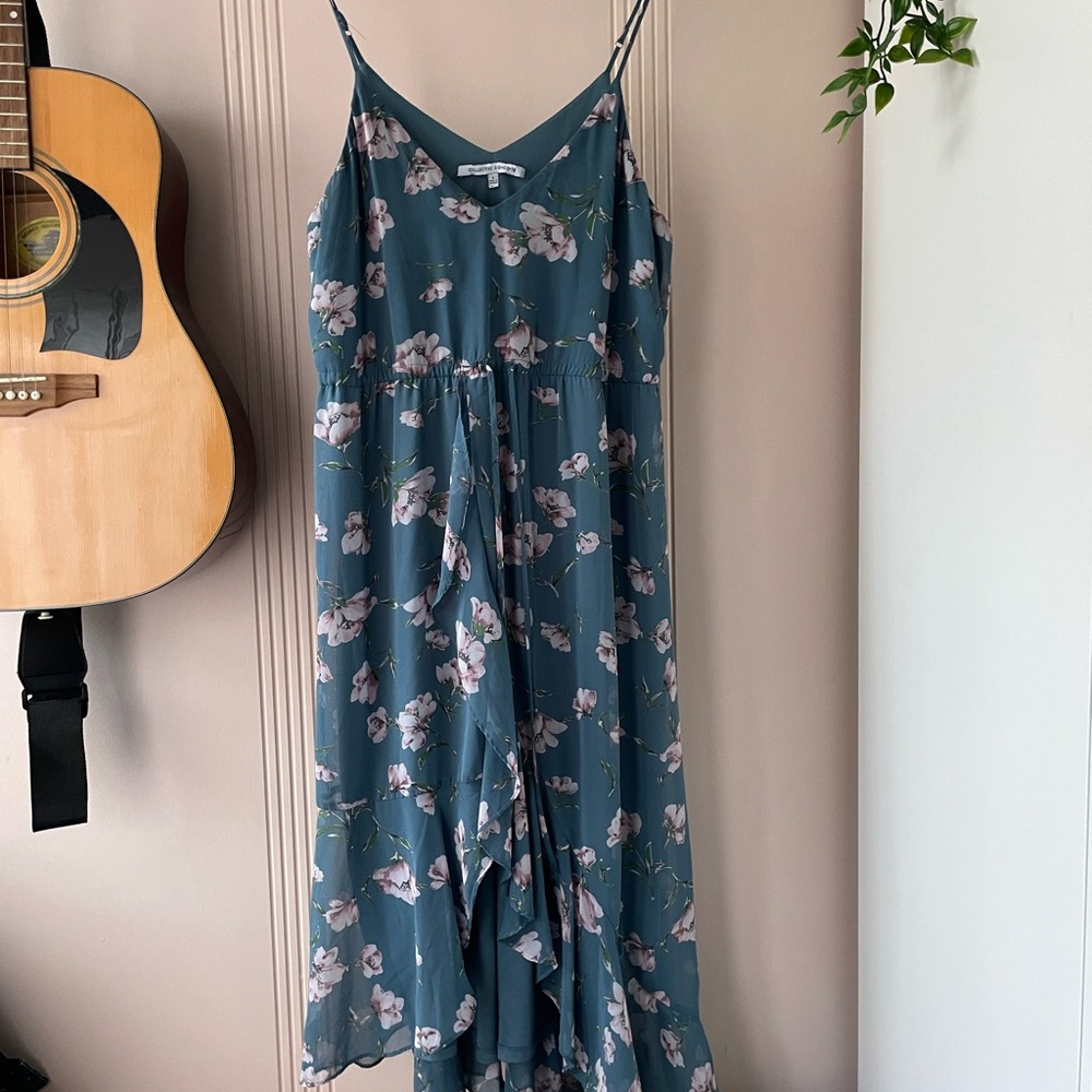 Floral Blue Spaghetti Strap Dress Collective Concepts Large